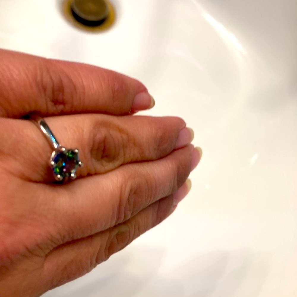 New Genuine Mystic Topaz Ring
